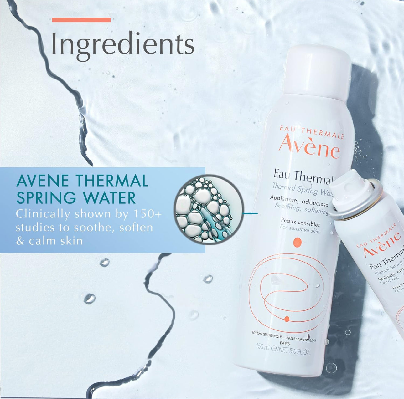 Avene Facial Mist, 5 fl. oz., | thermal spring spray | soothing & calming for post care