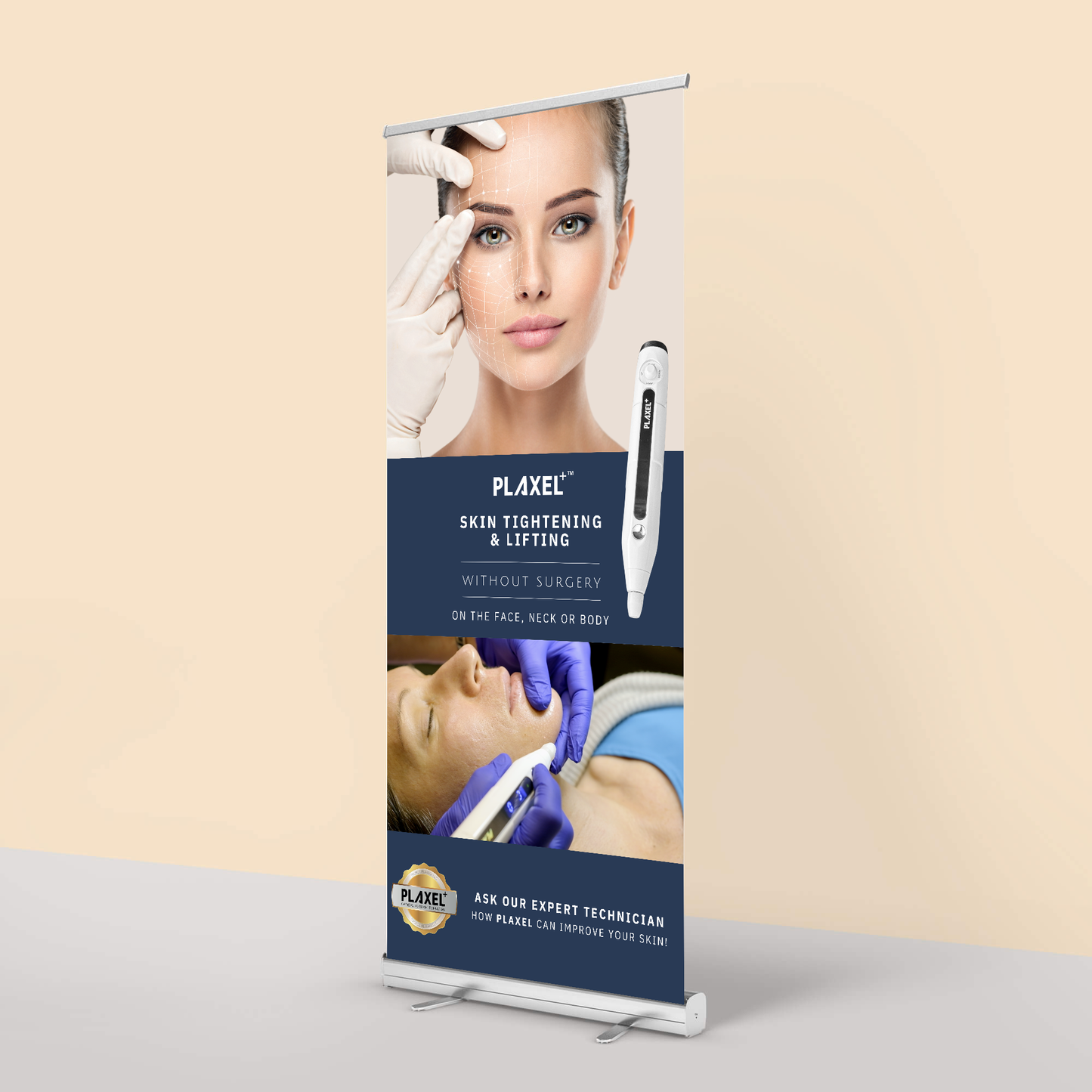 PLAXEL Provider Polyester Retractable Banner Stand