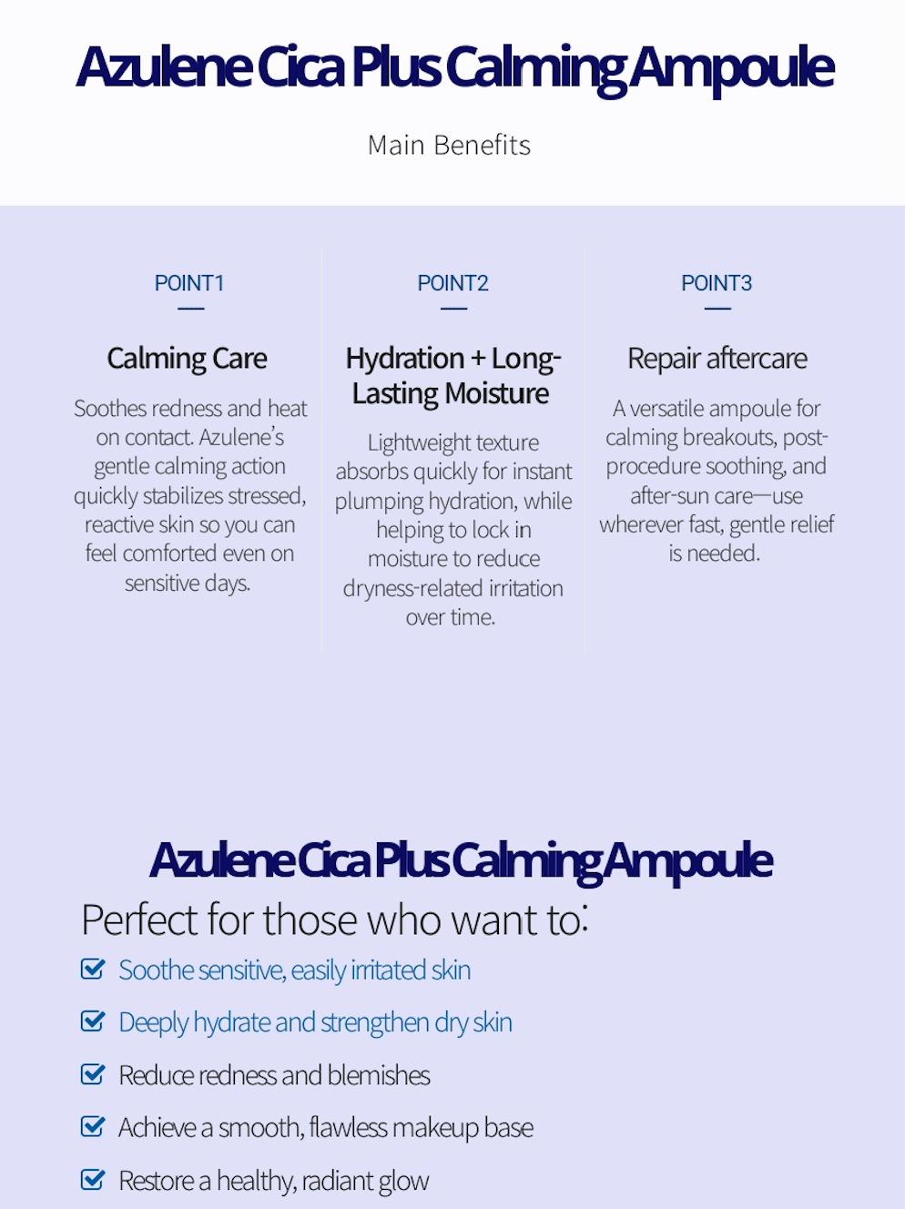 Blion:Cell Azulene Cica Ampoule from Korea